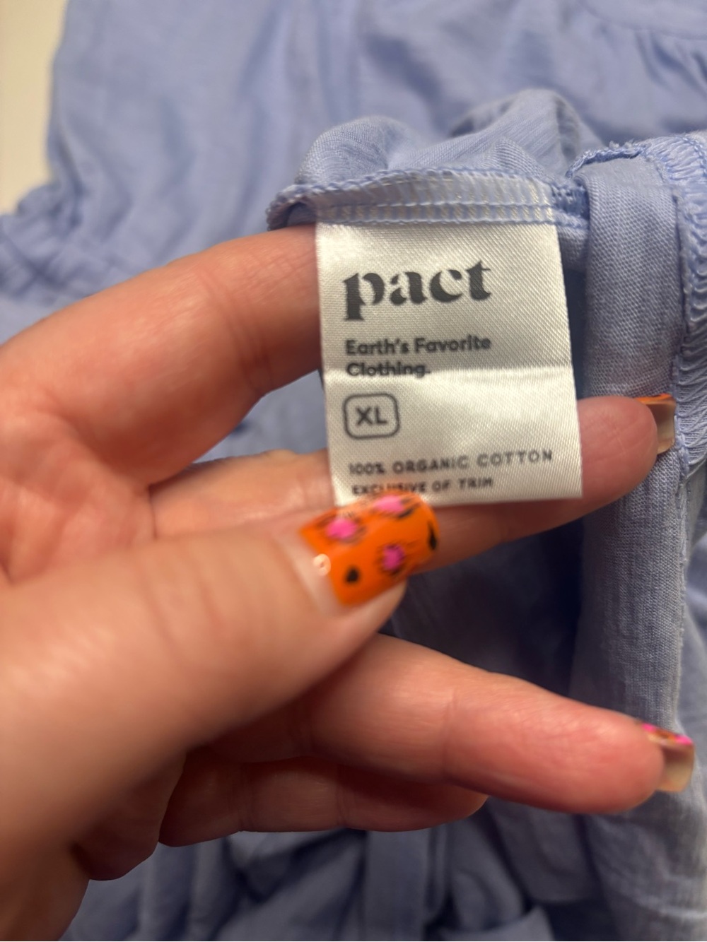 Pact Organic Cotton Cornflower Blue Perfect Slub Tank Maxi Dress Size XL New - Picture 6 of 7